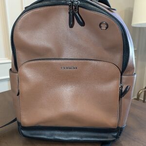 Coach leather computer back pack